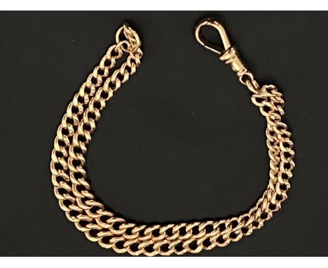 A vintage 9ct gold albert chain 18.26g 