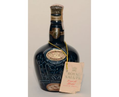 A Chivas Brothers Ltd 'Royal Salute' 21 years old blended scotch whisky in sapphire spode bottle, 26¾ fl.oz, 70% proof