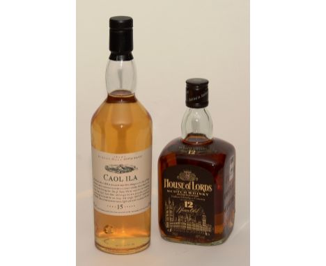 A Caol Ila 15 years old Flora & Fauna Islay single malt scotch whisky, 43% vol, 70cl, in fitted wood box, also with House of 