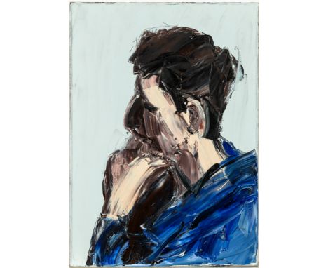 Tajik/Israeli, b. 1966Portrait of a ManSigned Kremer on the reverseOil on canvas27 1/2 x 19 5/8 inches UnframedIn overall goo