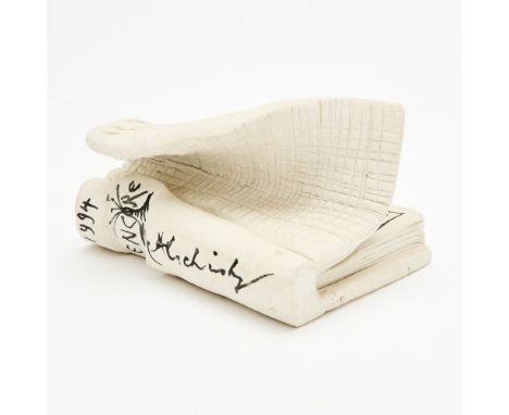 Belgian, b. 1927Encore, 1994Signed and dated Alechinsky 1994 and incscribed as titledPainted ceramic5 3/4 x 4 1/4 x 3 1/2 inc