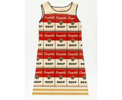 SOUPER DRESSColor screenprint on cellulose and cotton paper A-line dress, 1966-67, with the original label, from an edition o