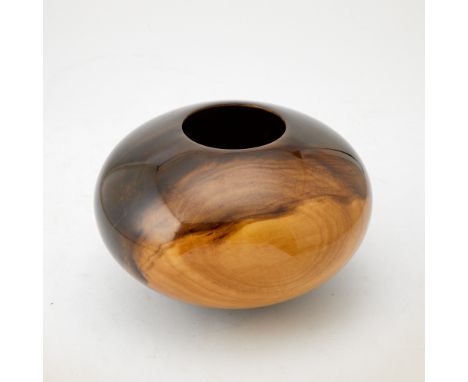 Early 2000sOf compressed globular form, signed and numbered 909-170. Height 6 1/2 inches, diameter 10 inches.appears to be in