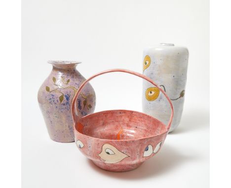 American, b. 1942Untitled (Vessels): ThreeEach signed and dated on the underside Glazed ceramic22 x 21 x 24 inches (55.9 x 53