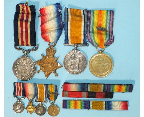 A WWI Military Medal Group of four medals awarded to 218 Sergeant O S Penn MMGS, later promoted to Captain: George V Military