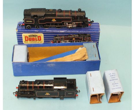 Hornby Dublo, EDL18 3-rail BR 2-6-4 tank locomotive RN80054, boxed with packing and EDL17 3-rail BR 0-6-2 tank engine RN69567