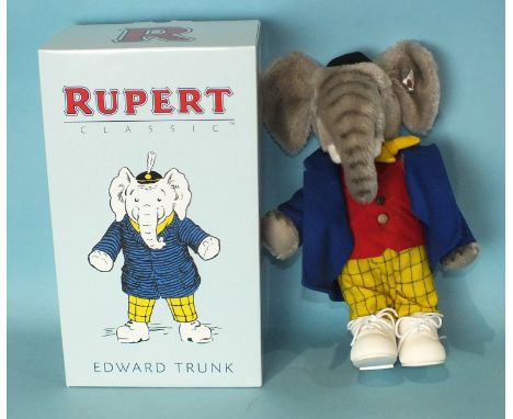 A modern Steiff Rupert Classic 'Edward Trunk' limited-edition figure no.199/1500, with CofA, (boxed). 