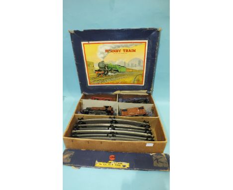 Hornby O gauge, 201 LMS Goods Set with 0-4-0 tank engine RN2270, (boxed, box poor). 