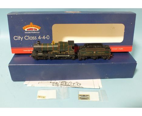 Bachmann OO gauge, 31-726 City Class GWR 4-4-0 locomotive "City of Bath" no.3433, boxed with paperwork, (no packing). 