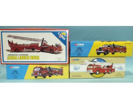 Corgi Fire Engines: 51901, 52701, 97320 and 97392, (all boxed), (4). 