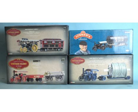 Corgi, four boxed Vintage Glory of Steam models: 80110, 80102, 80305 and Fred Dibnah CC20101.