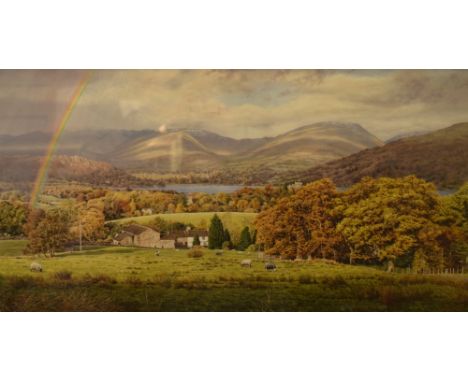 Keith Melling (b.1946), a coloured print, 'Sunshine and Showers, Windermere', signed in pencil to the margin, framed, mounted