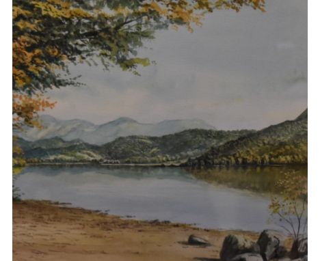 *Local Interest - Robert Lamb (20th Century, British), watercolour, 'Coniston Water', signed to the lower left, titled verso,