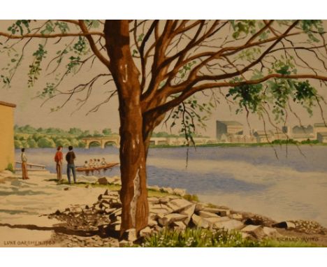 *Local Interest - Richard Irving (20th Century, British), gouache, 'A.R.P. First Aid Parties, Ryeland's Station, Skerton, 193