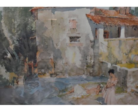 After Sir William Russell Flint (1880-1969), coloured print, 'The Bathers', a limited edition 287 of 850, framed, mounted, an