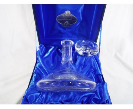 A Cunard QE 2 ship's decanter issued in a limited edition circa 1980 with original presentation box inscribed Auchentoshan Wh