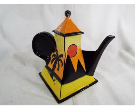 A rare Lorna Bailey teapot in the Pyramid pattern, issued in a limited edition of 6 (No. 2) - Estimate £40 - £60