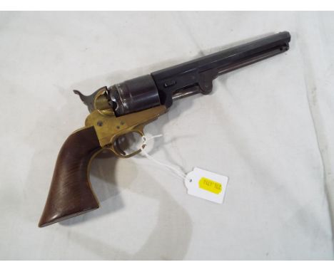 A Stafford Hill Arms Co replica Colt Dragoon handgun inscribed .22 cal, made in England (a/f) - Est £40 - £60