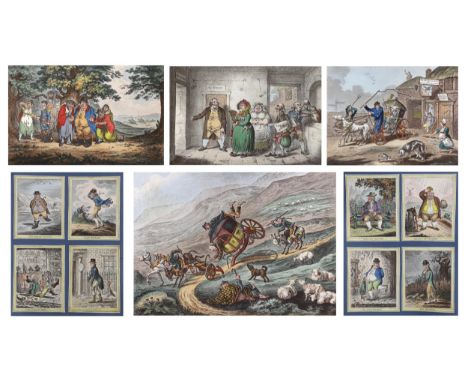 James Gillray (English, 1756-1815) A complete set of seven etchings relating to the weather - ‘’Delicious Weather’’; ‘’Dreadf