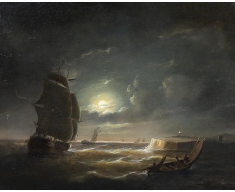 Attributed to John Wilson Carmichael (British, 1799-1868) 'Off Dover'oil on panel50 x 62cm***CONDITION REPORT***Oil on panel 