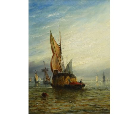 William Adolphus Knell (British, 1801-1875) Billowy Skiesoil on boardsigned19.5 x 14cm***CONDITION REPORT***Good untouched co