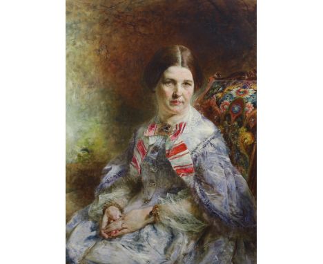 William Huggins (English, 1820-1884) Portrait of the artist's motheroil on canvassigned and dated 1862100 x 75cm***CONDITION 