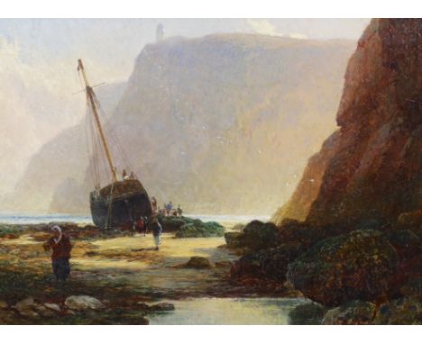 Edwin Ellis (English, 1841-1895) Near Whitbyoil on boardartists label verso dated 187022 x 29.5cm***CONDITION REPORT***Oil on