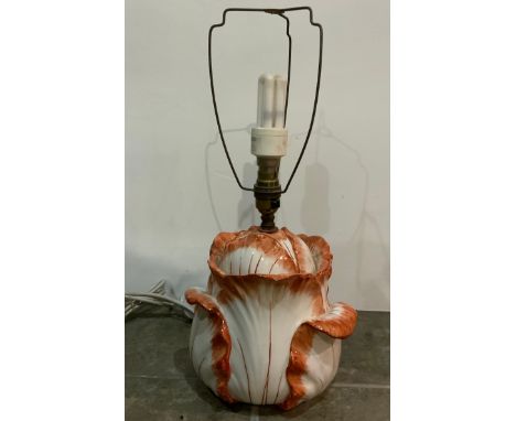 Ceramic Flower Table Lamp and Shade 