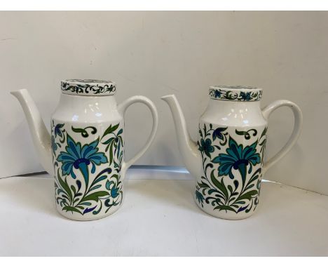 2x Spanish Garden Midwinter Coffee Pots 