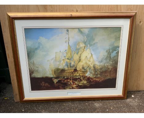 3x Framed Prints - Battles - Waterloo, Trafalgar and Gettysburg 