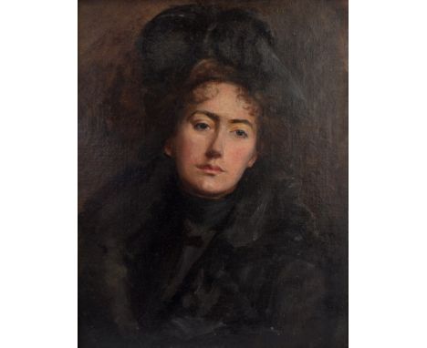 19TH CENTURY ENGLISH SCHOOL; oil on board, portrait study of a woman wearing a bonnet, unsigned, 40 x 29cm, framed.