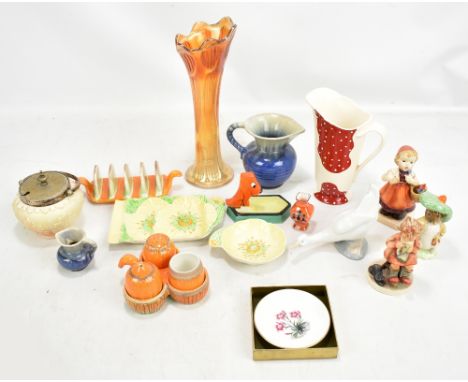 A Shelley toast rack, Carltonware, Crown Devon, Nao, etc.