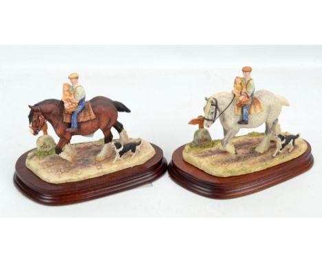 BORDER FINE ARTS; two 'Off to the Fair' limited edition figure groups on bases, both with certificates no. 339 and 1222 respe
