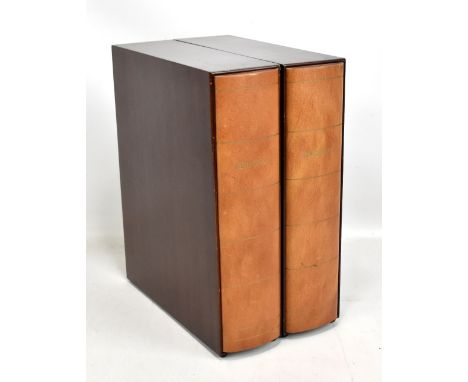 A mahogany table top folding bookcase modelled as two book ends each inscribed 'Personal', 38.5 x 20 x 32cm.Additional Inform