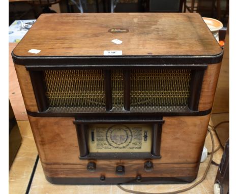 MARCONI; a vintage walnut cased radio.