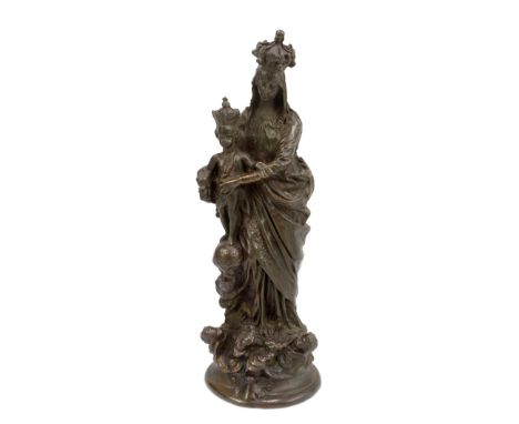 AFTER SALVATORE MARCHI; a bronze figure, Madonna and Child, bearing signature to the reverse, height 22cm.Additional Informat