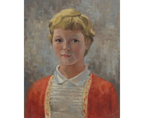 JOHN CHARNSIDE; oil on board, 'Judith', portrait study, signed and dated 1965 and inscribed on label verso, 50 x 40cm, framed