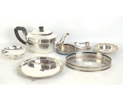 A large quantity of silver plate.