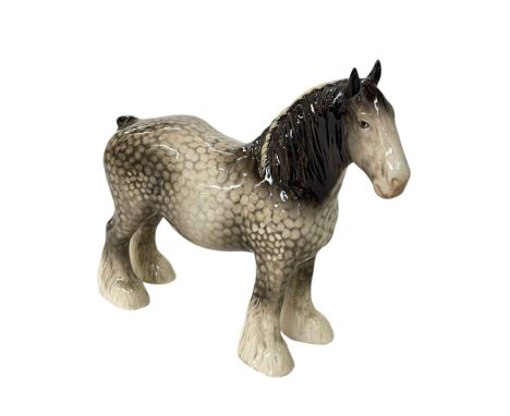 Beswick rocking horse grey shire horse, 21.5cm.