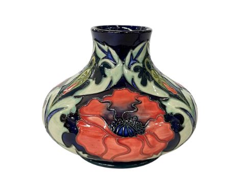 Moorcroft poppy vase, 1996, 17cm.