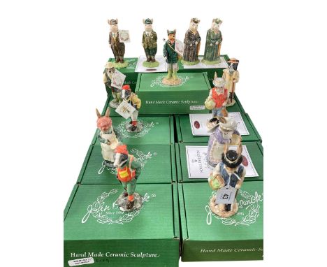 Thirteen Beswick English Country Folk figures with boxes.
