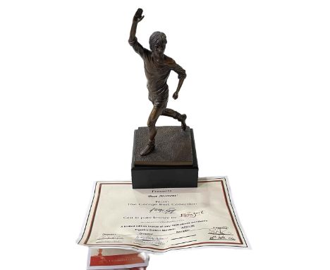 George Best bronze sculpture from The George Best collection, limited edition from 2006, with certificates.