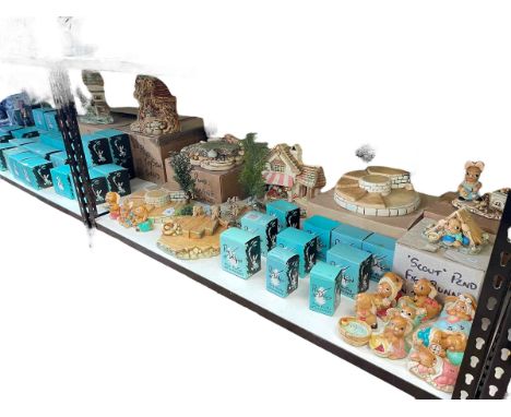 Pendelfin collection of stands and figures of over 60 pieces, many with boxes.