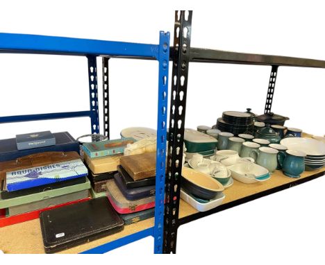 Collection of Denby pottery including Greenwheat, cased cutlery, Edinburgh crystal etc.