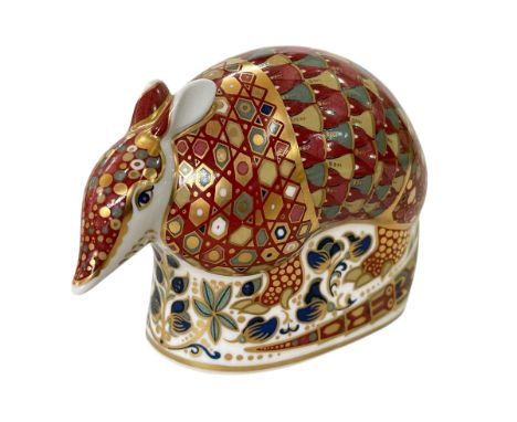 Royal Crown Derby Armadillo paperweight, 8cm.