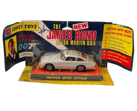 James Bond silver Aston Martin DB5 by Corgi in original 1960's packaging.