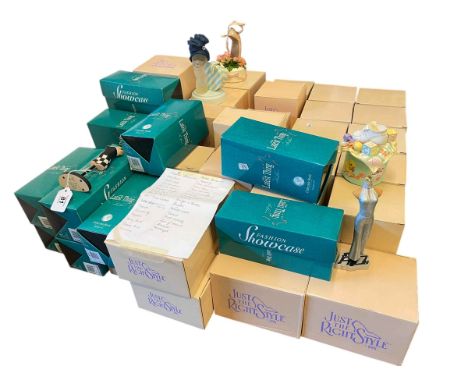Collection of Just the Right Shoe boxed, The Latest Thing by Stacey Bayne, musical Just the Right Shoe etc approx 40.