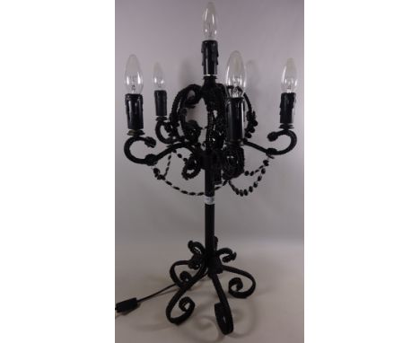 Electric candelabra style lamp H71cm (This item is PAT tested - 5 day warranty from date of sale)  Condition Report Click her
