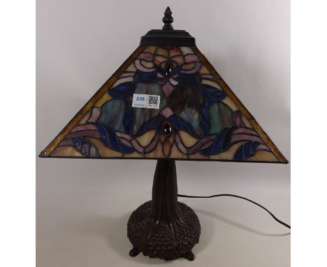 Tiffany style table lamp H47cm (This item is PAT tested - 5 day warranty from date of sale)  Condition Report Click here for 