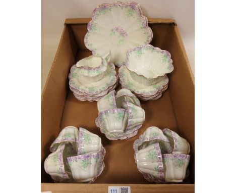 Old Foley China tea service, 12 place settings in one box   Condition Report Click here for further images, condition, auctio